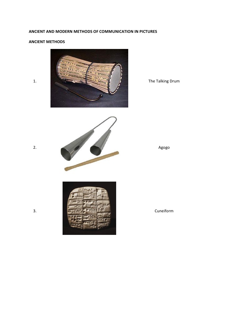 Ancient and Modern Communication Methods | PDF