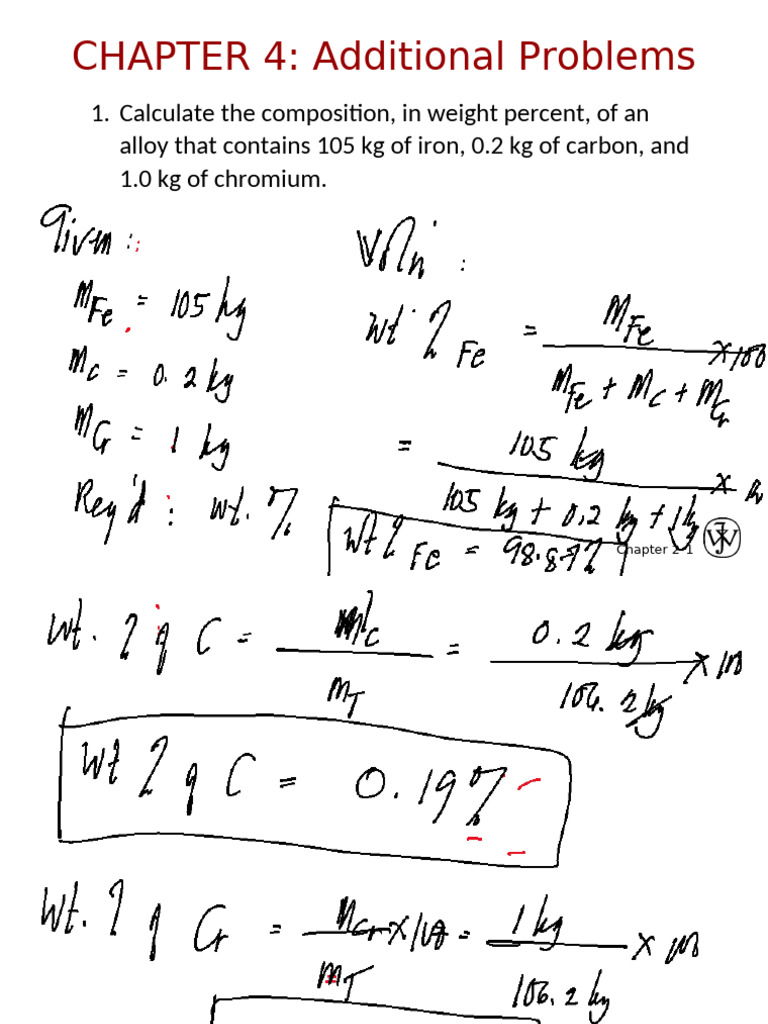 CHAPTER 4 Additional Problems B (20240426170645) | PDF