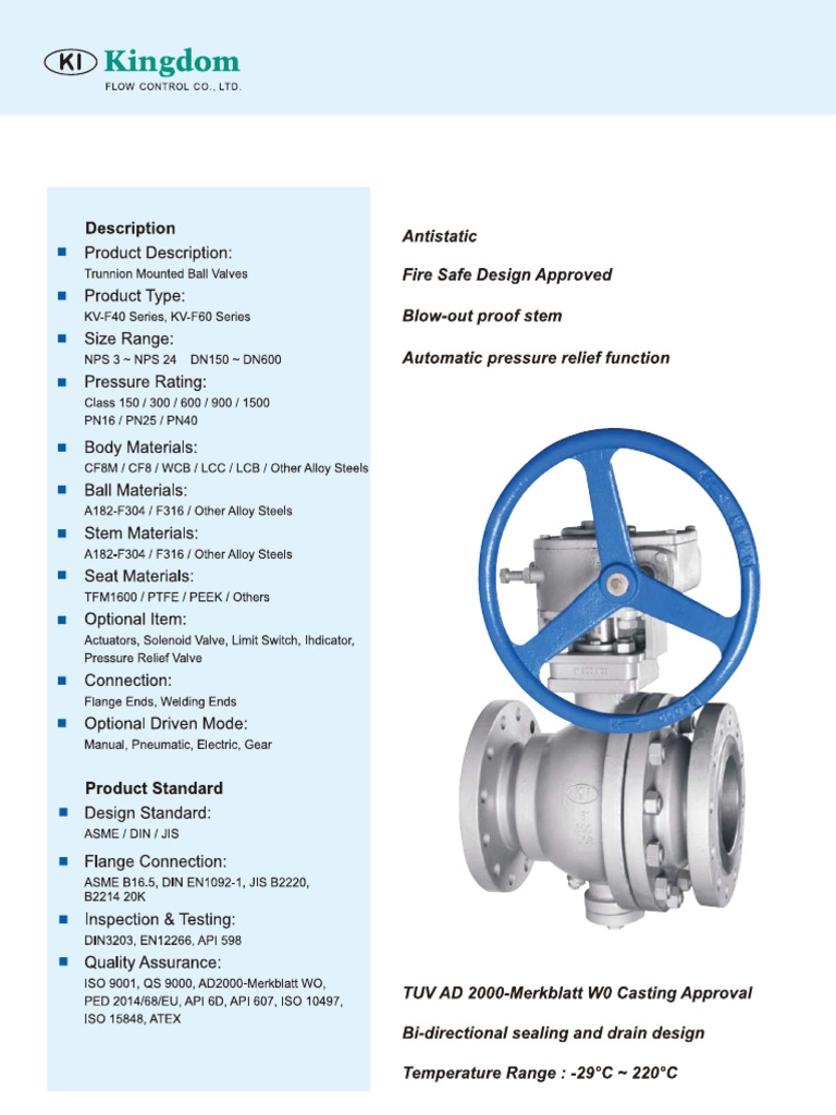 Valve Specification | PDF