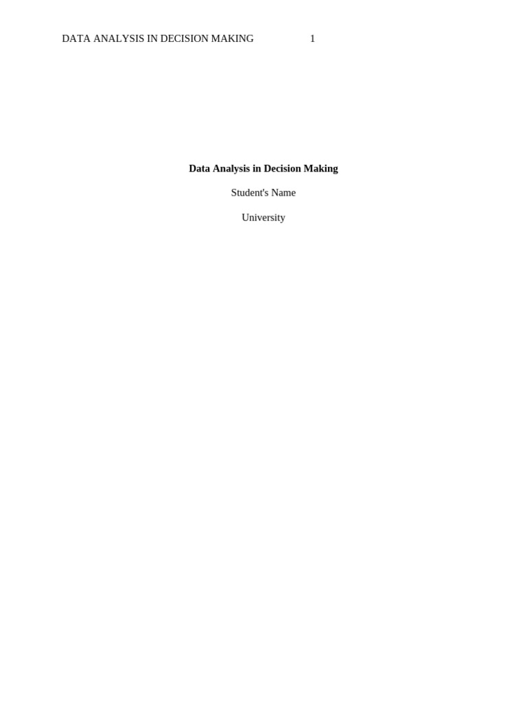 Data Analysis in Decision-Making | PDF | Qualitative Research | Data ...