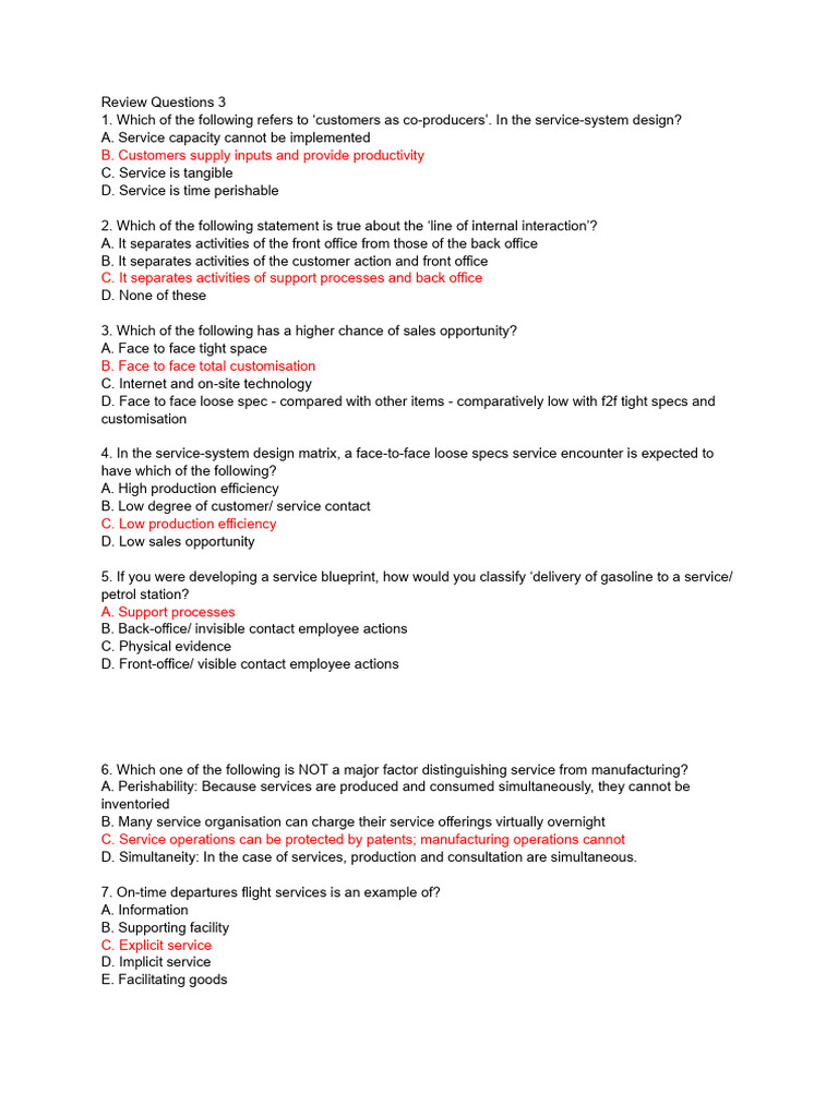 OM Week 3 Question PDF | PDF | Business