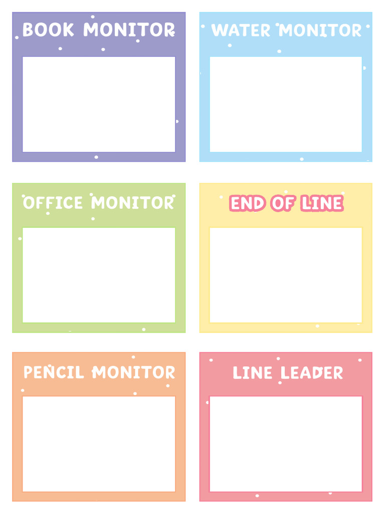 Classroom Monitor Roles and Responsibilities | PDF