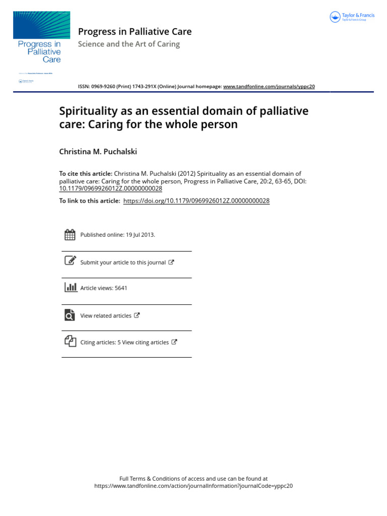 Spirituality in Palliative Care Explained | PDF | Palliative Care ...