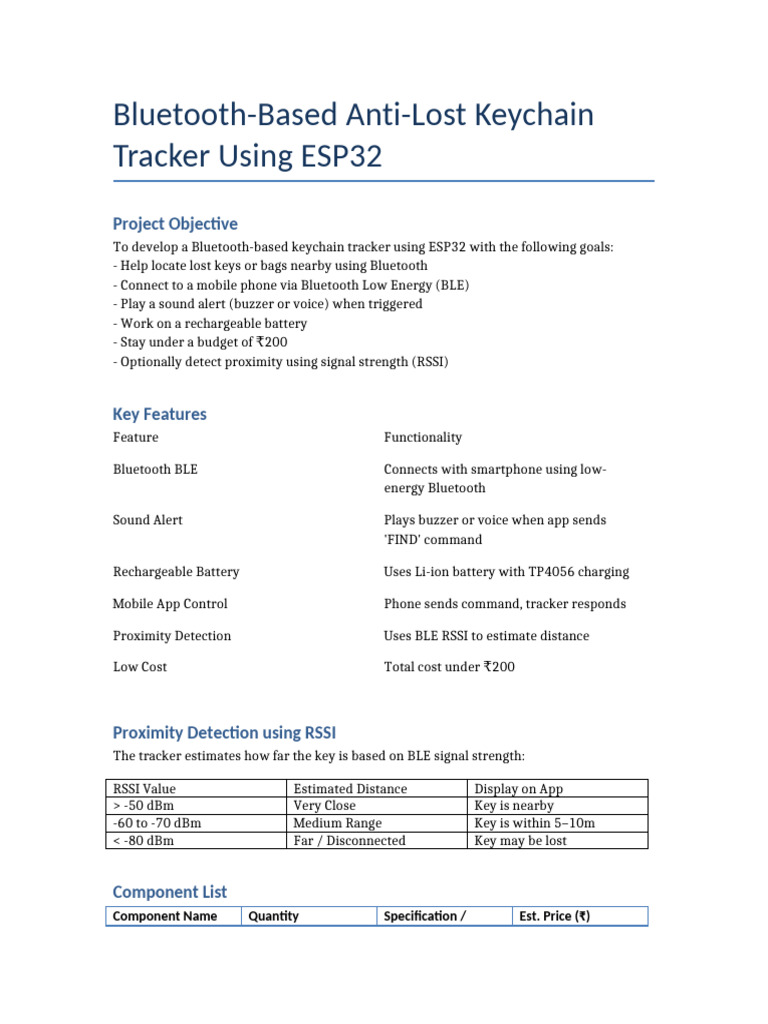 ESP32 BLE Keychain Tracker Guide | PDF | Telephone | Mobile Computers