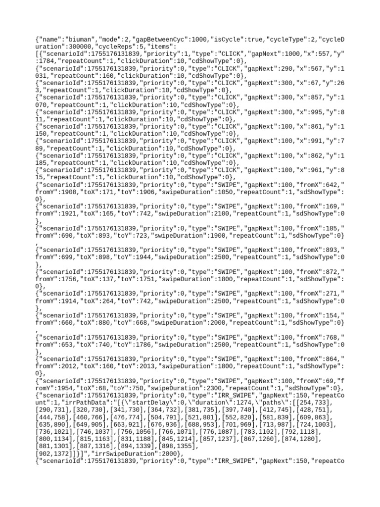 Click and Swipe Automation Script | PDF