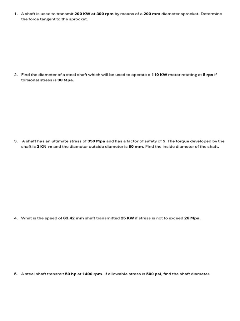 Shaft Design Calculations and Analysis | PDF | Screw | Belt (Mechanical)