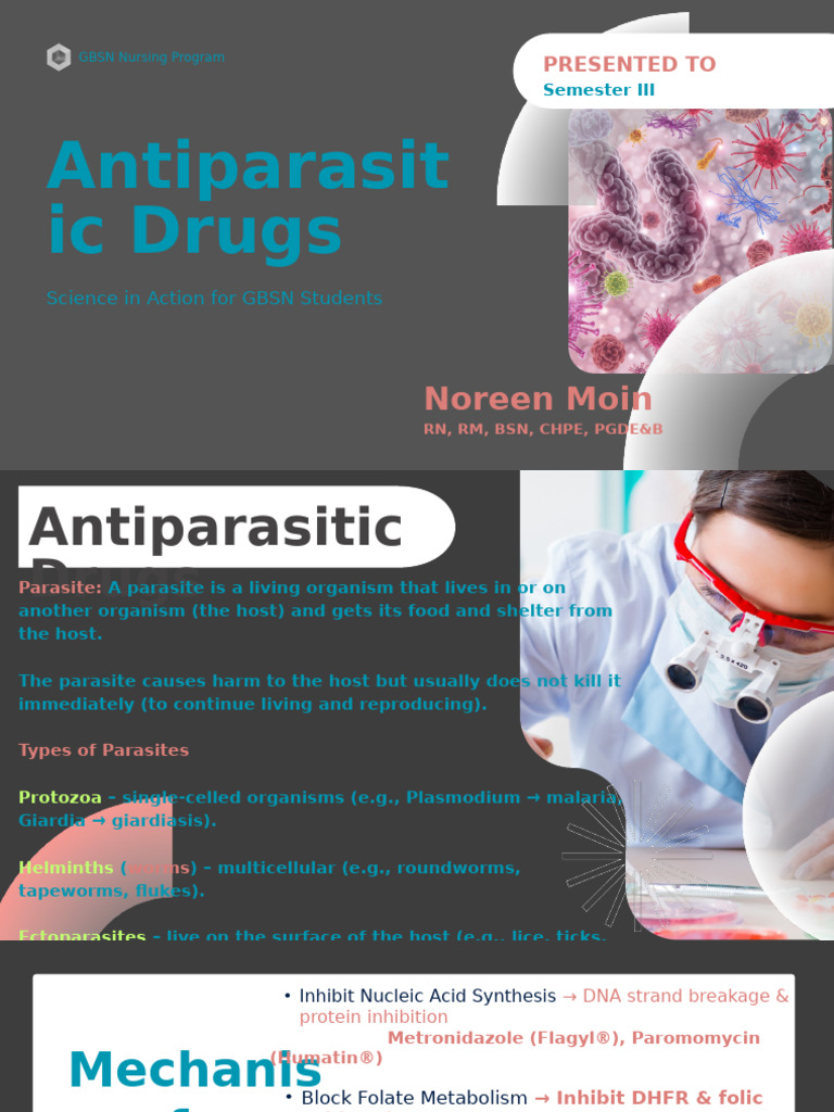 Antiparasitic Drugs GBSN | PDF | Parasitology | Drugs