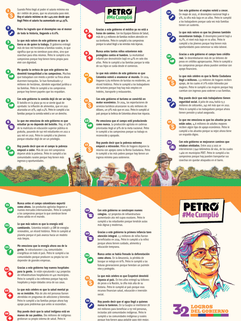Logros del Gobierno Petro 2025 | PDF | Pobreza | Pobreza e indigencia