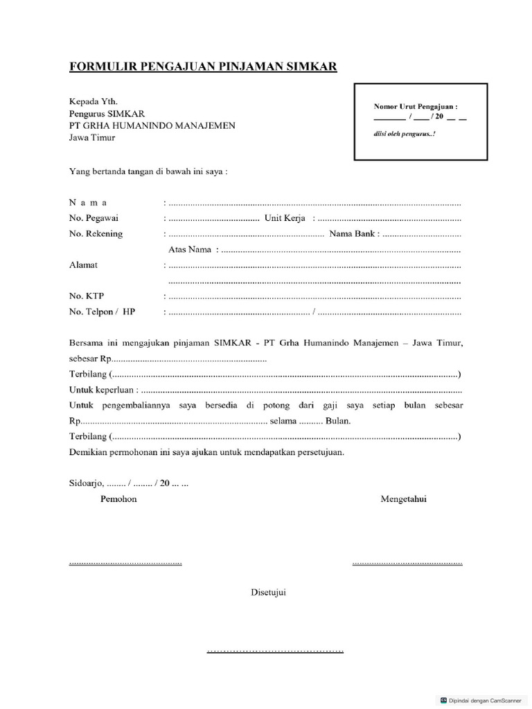 New Formulir Simkar | PDF