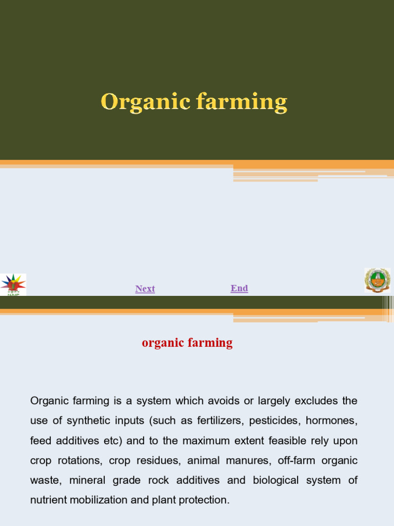 Principles and Practices of Organic Farming | PDF | Organic Farming ...