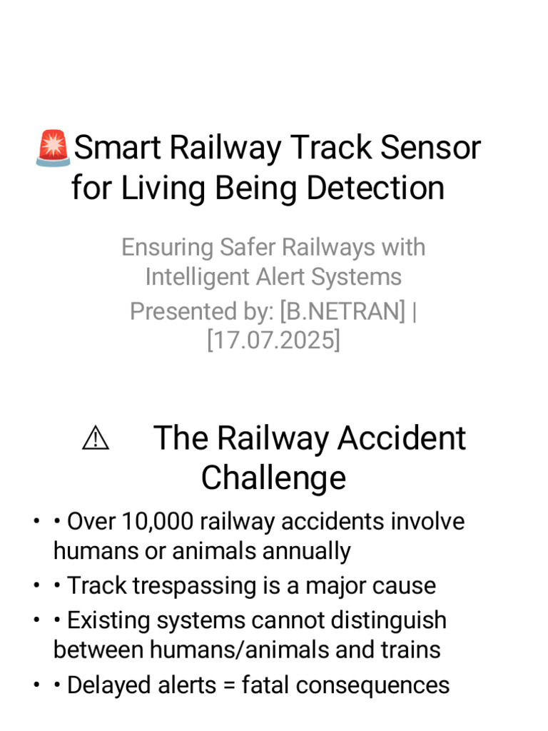 Smart Railway Track Sensor System | PDF | Computing | Computer Engineering