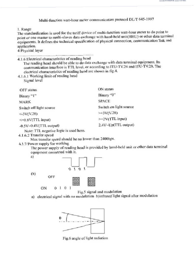 DL/T 645 Multi-Function Meter Protocol | PDF | Telecommunications ...