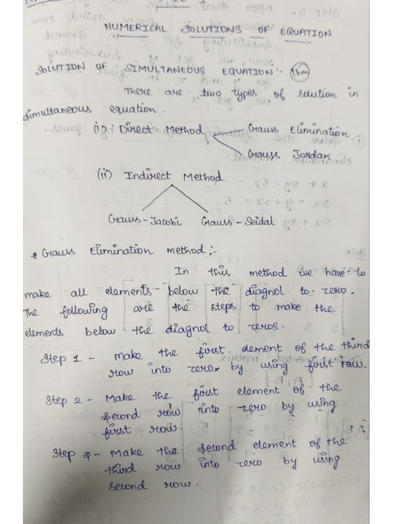 Numerical Methods Notes | PDF