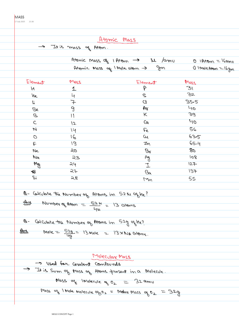 Mass | PDF