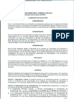 Acuerdo Ministerial 0745-2012
