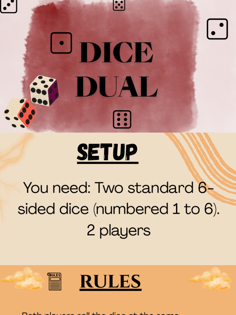 Dual Dice Game Rules and Outcomes | PDF