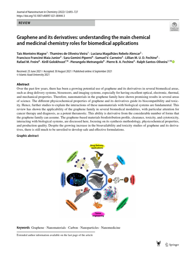 Graphene in Biomedical Applications | PDF | Graphene | Nanomaterials