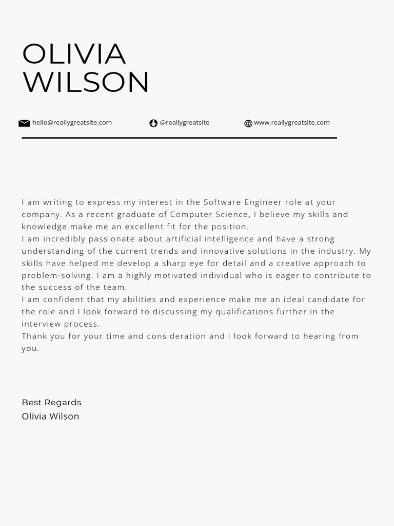 Black and White Minimalist Industrialist Software Engineer Job ...