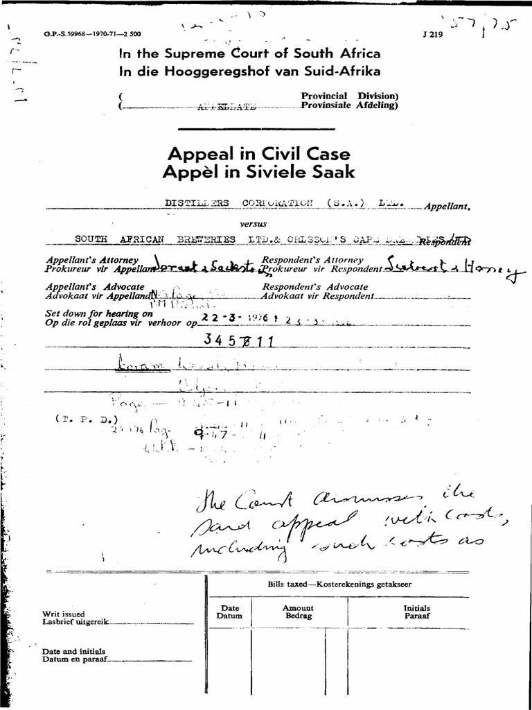 Curated visual reference: South African Trademark Dispute Resolution Reference: South Africa Trade Mark Appeal Case Pdf Trademark