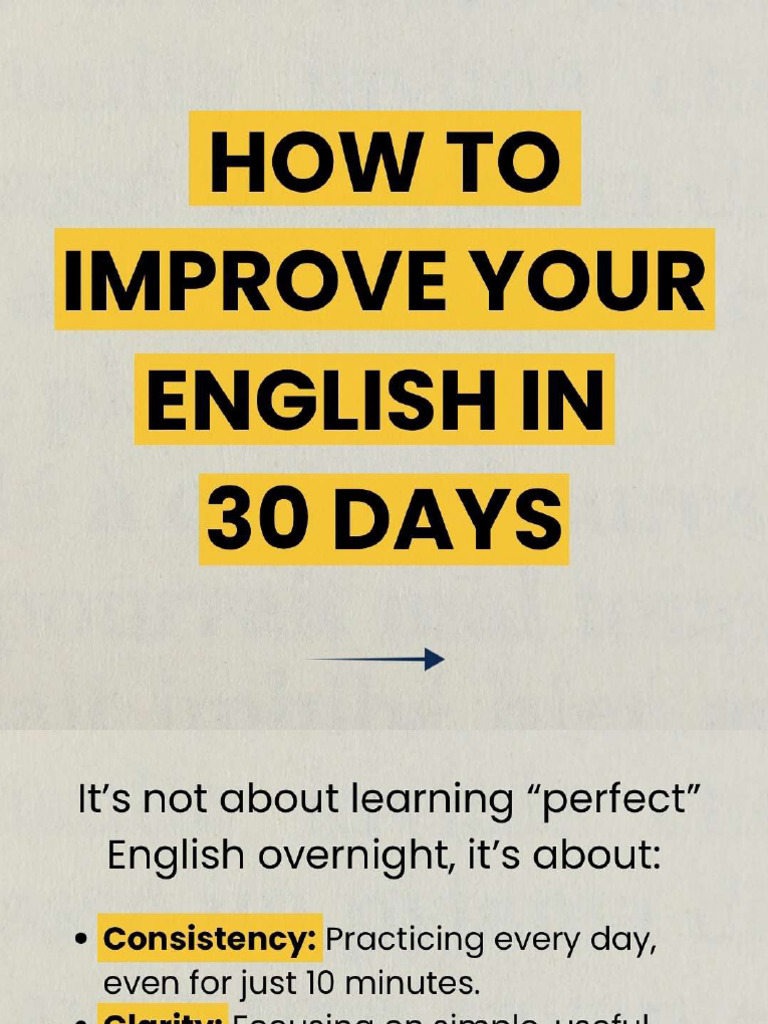 Improve Your English in 30 Days | PDF