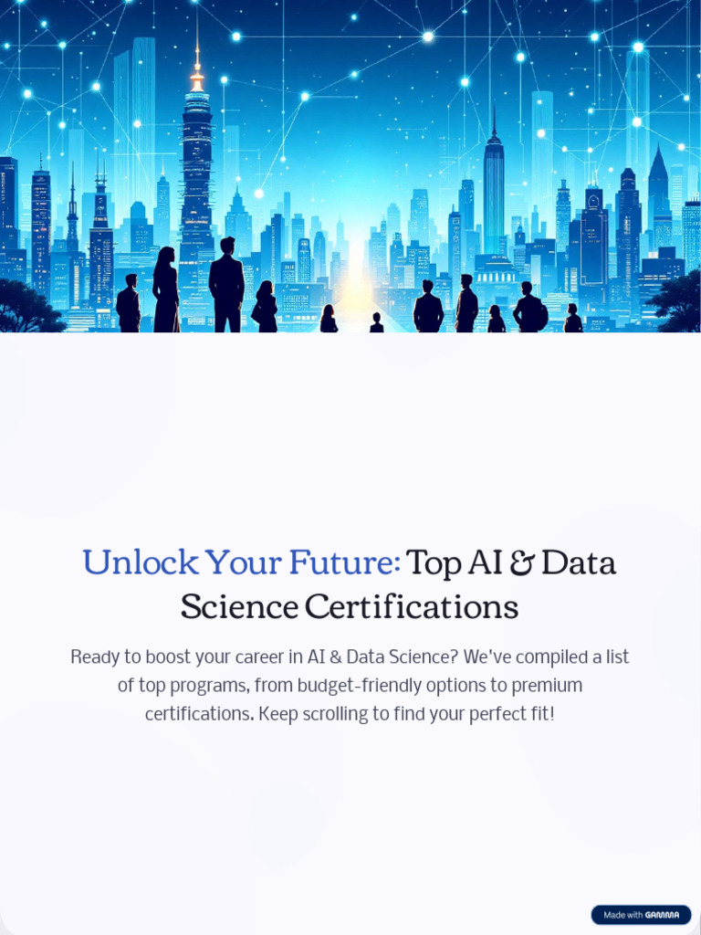 Top AI & Data Science Certifications | PDF | Artificial Intelligence ...