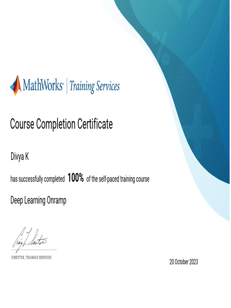 Course Completion Certificate: Divya K | PDF