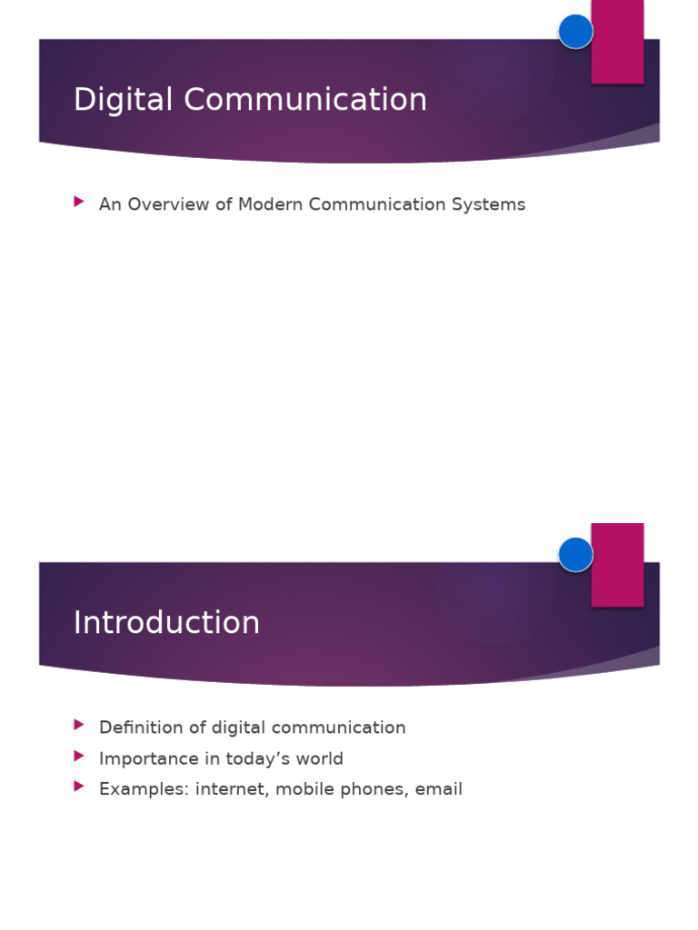Digital Communication PPT Designed | PDF