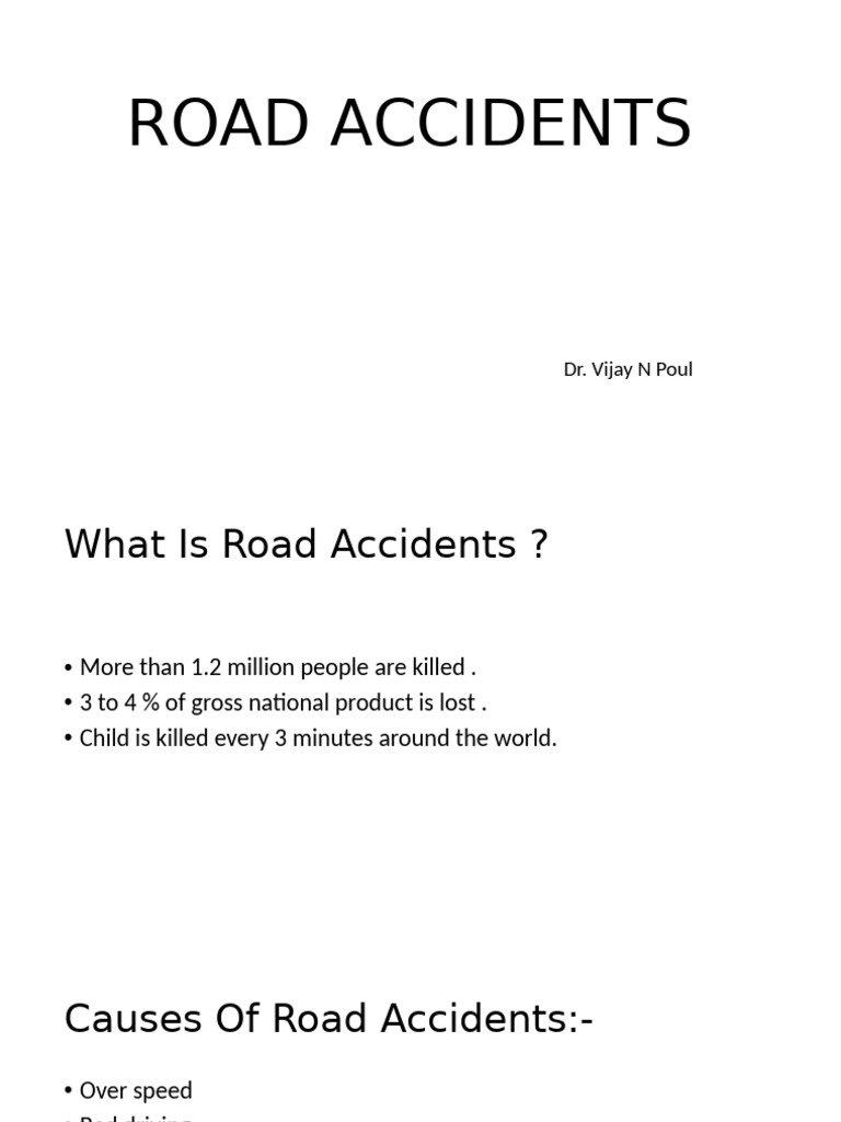 Causes of Road Accidents Explained | PDF