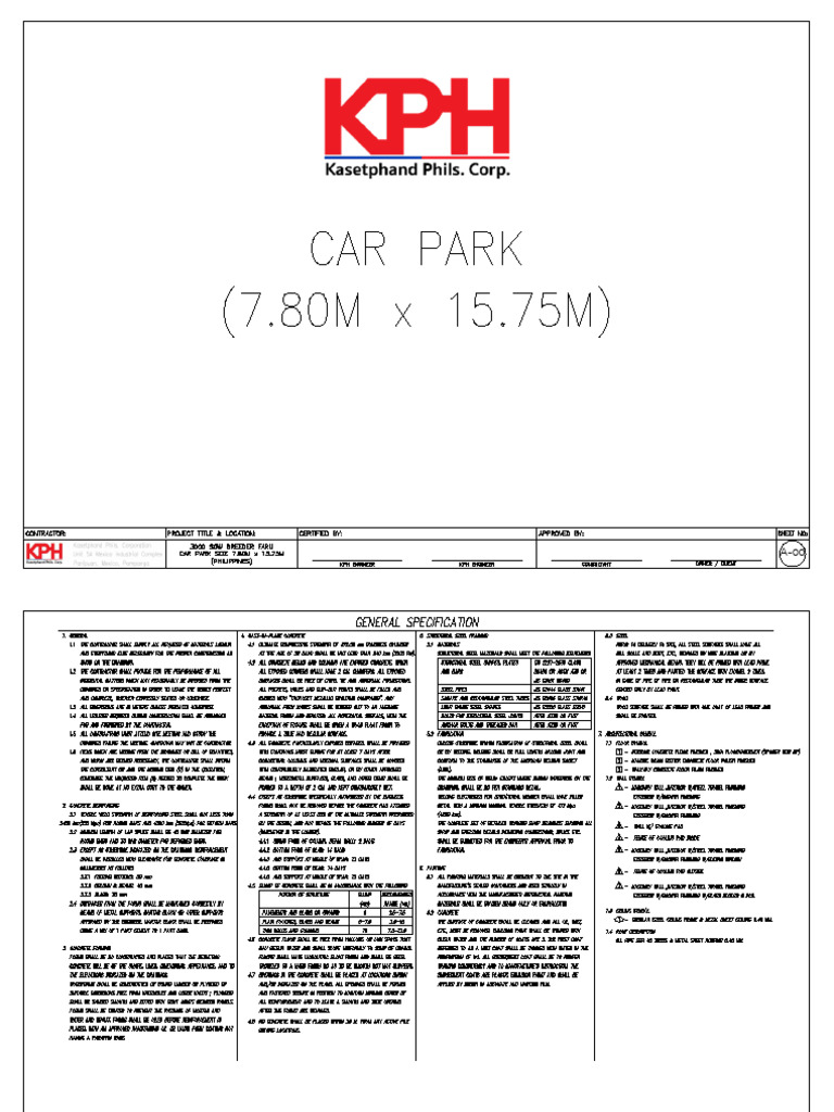 CAR PARK 7.80M X 15.75M 3000 20.07.2024 | PDF