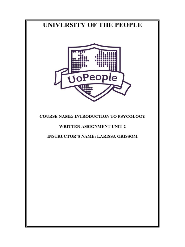 Written Assignment Unit 2 Final Work | PDF | Sleep Deprivation | Sleep