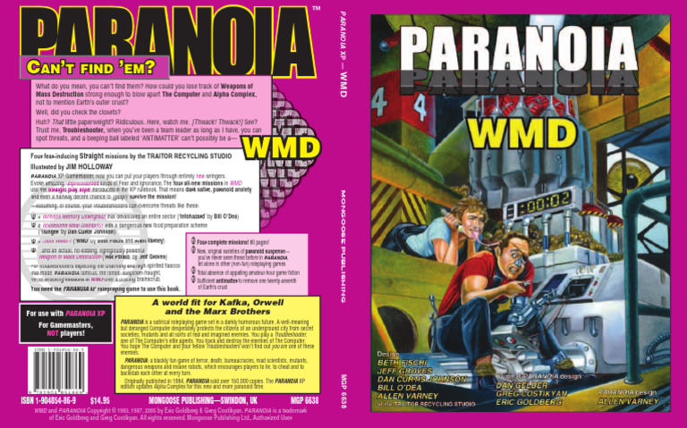 PARANOIA XP: WMD Missions Guide | PDF | Tabletop Games | Role Playing Games