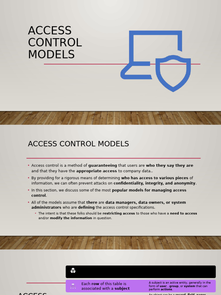 Access Control Models Explained | PDF | Public Key Cryptography | Key ...