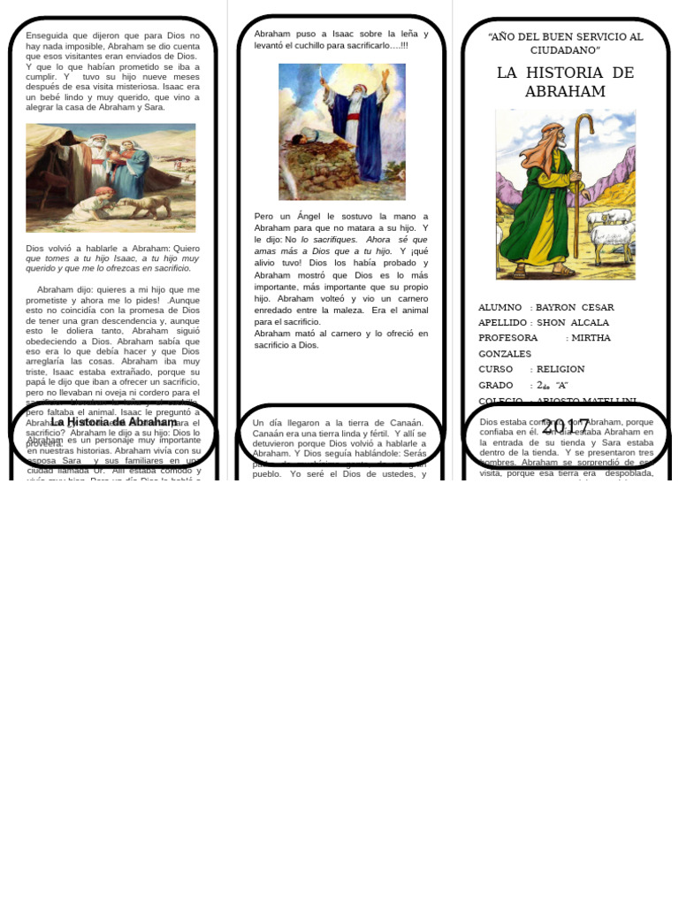 La fe de Abraham y su sacrificio | PDF | Abrahán | Sarah