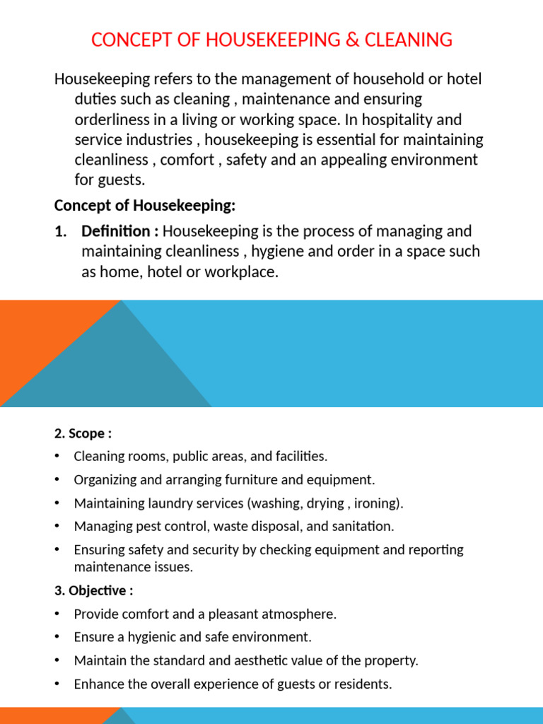Housekeeping and Cleaning Essentials Guide | PDF | Housekeeping | Cleaning