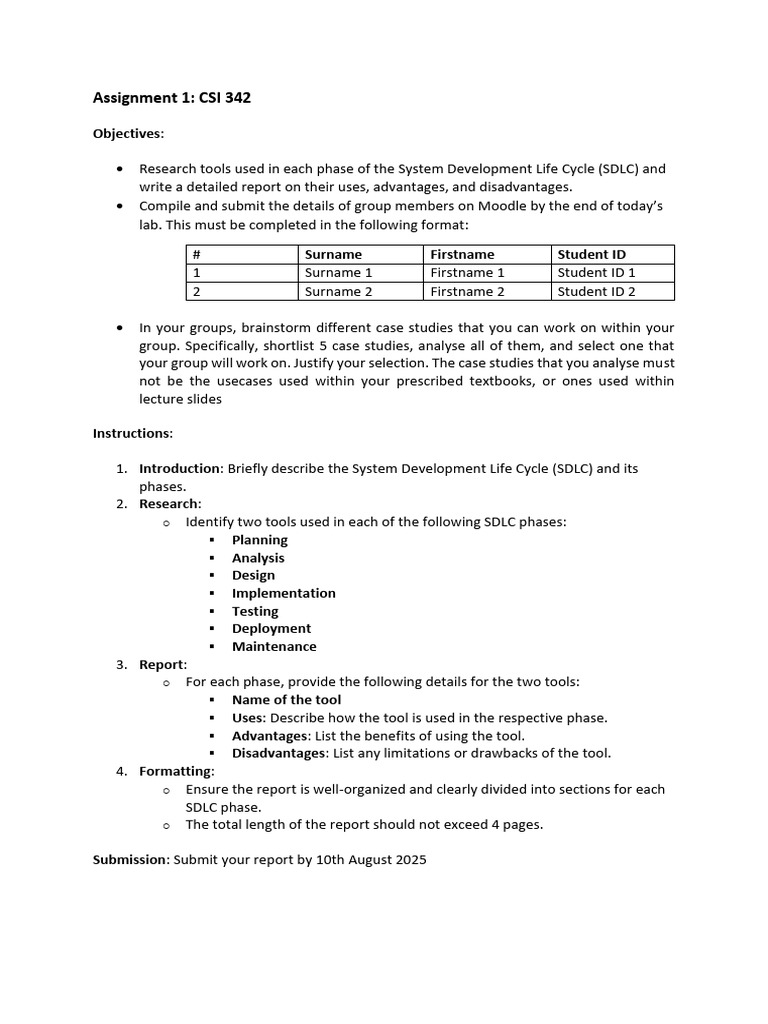 Assignment 1 - CSI 342 - 2025 | PDF
