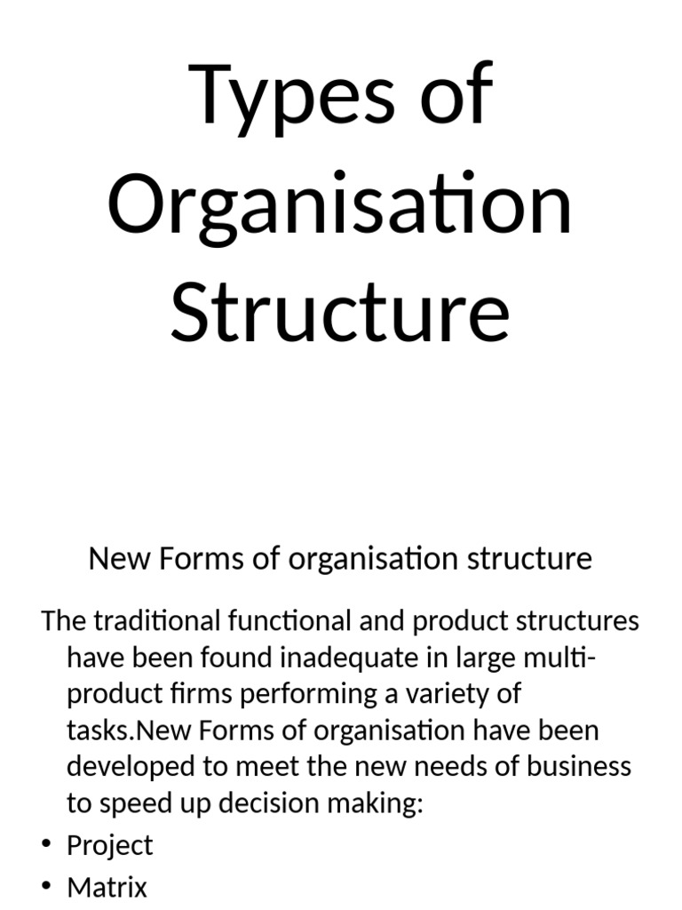 Types of Organizational Structures Explained | PDF | Matrix ...