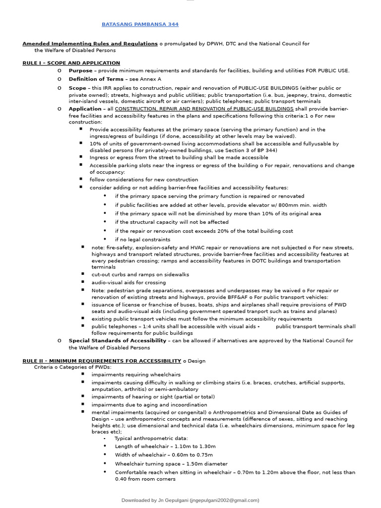 Accessibility Standards for Public Buildings | PDF | Door | Stairs