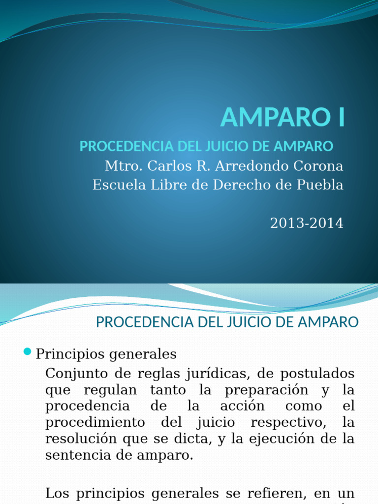 Procedencia del Juicio de Amparo | PDF | Sentencia (ley) | Judicaturas