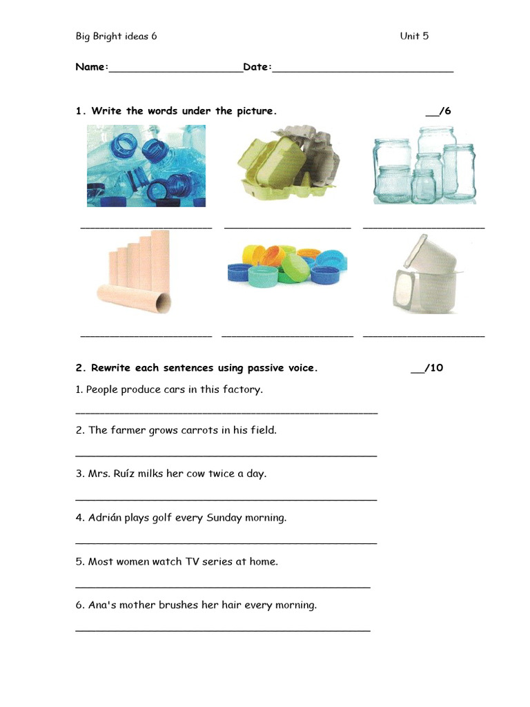 Big Bright Ideas 6 Exam Unit 5 | PDF | Chess Openings | Chess