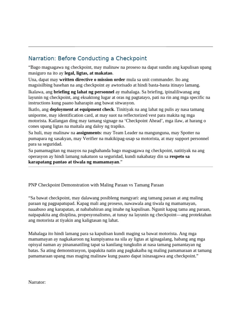Checkpoint Demomstration | PDF
