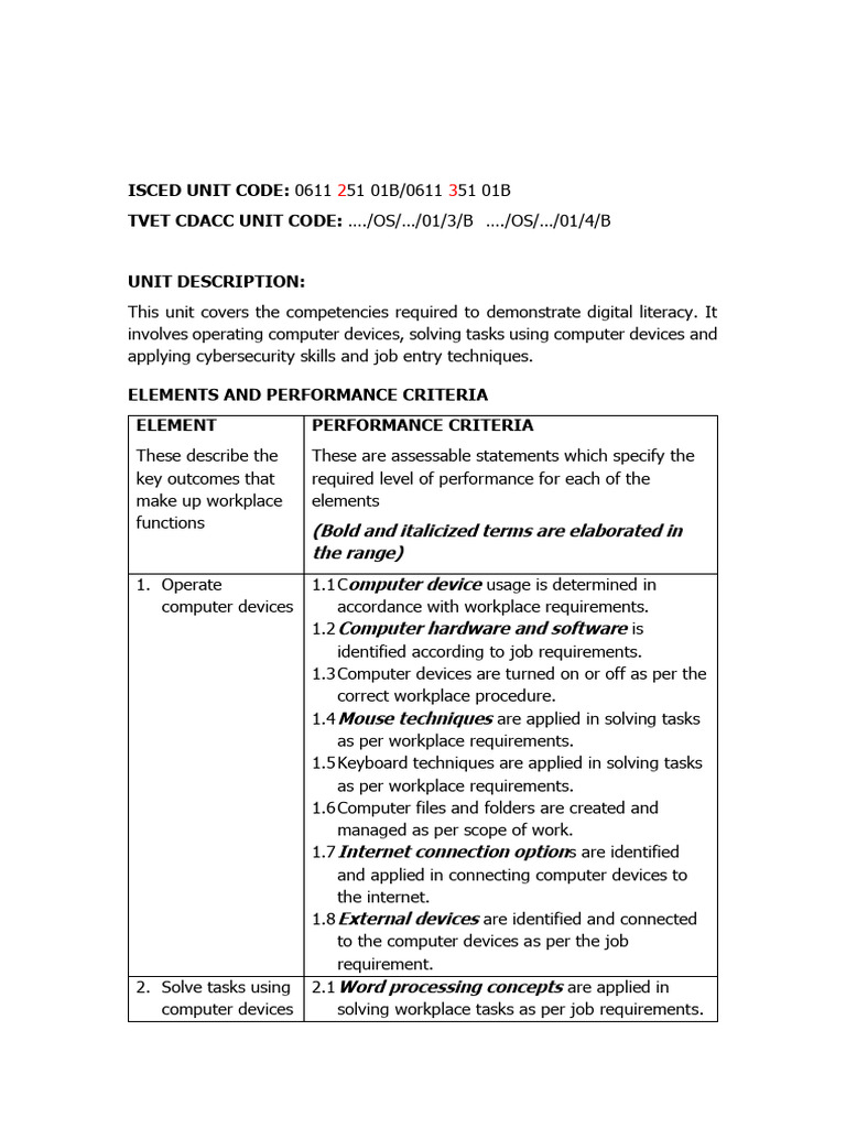 Digital Literacy Skills for Job Readiness | PDF | Computer Security ...