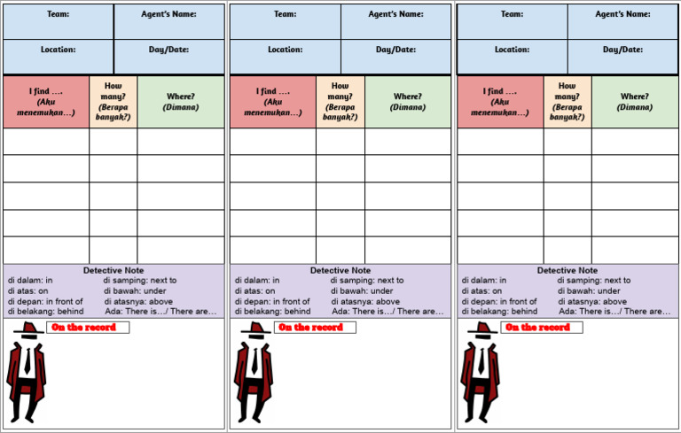 Detective Notes and Location Phrases | PDF