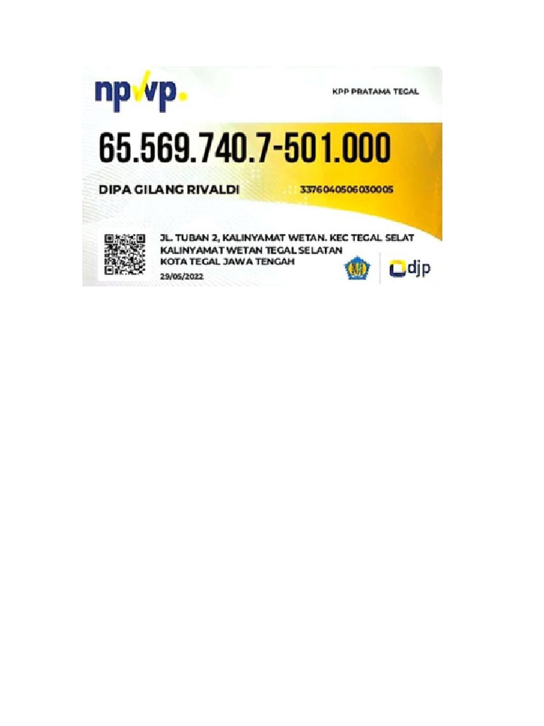 NPWP Dipa | PDF