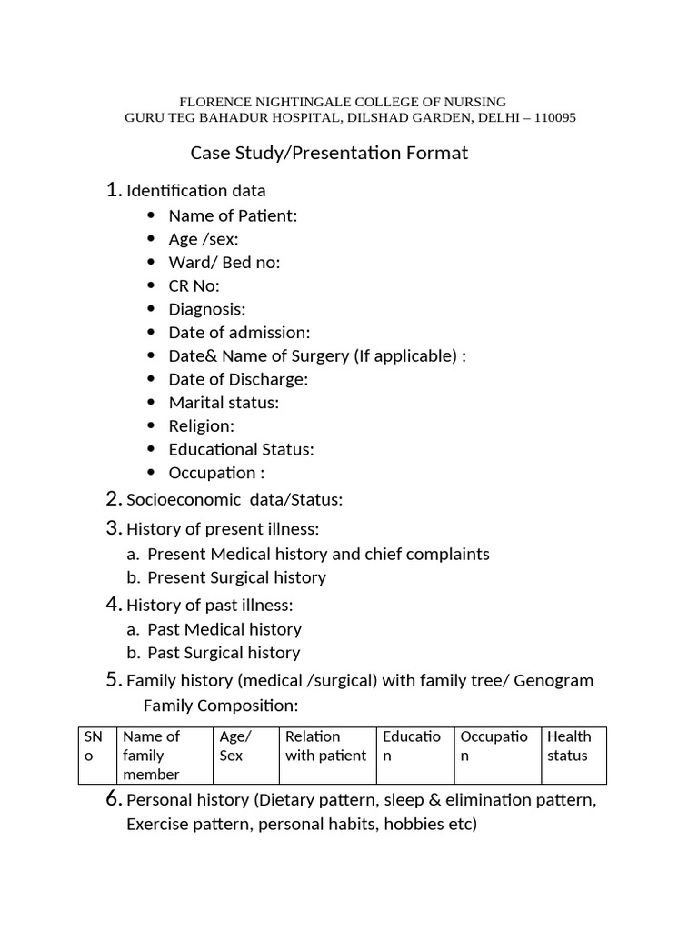 Surgical Case Presentation Guidelines | PDF | Medical Diagnosis | Surgery
