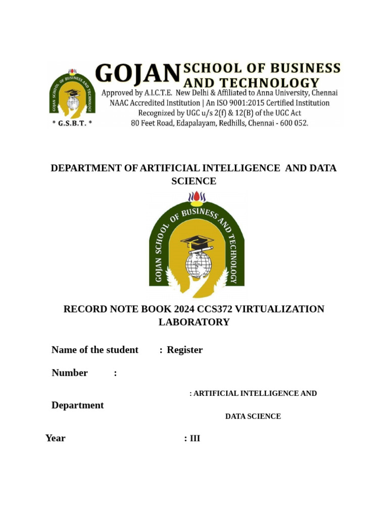 Virtualization Lab Record 2024 | PDF | Secure Shell | Software