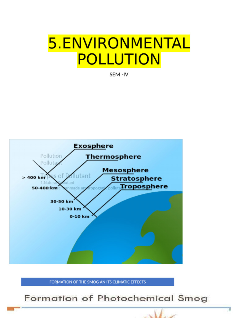 Understanding Environmental Pollution Types | PDF | Lead | Mercury ...