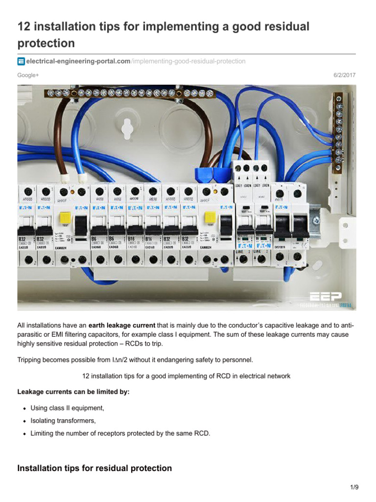 12 Tips for Effective RCD Installation | PDF | Relay | Power Supply