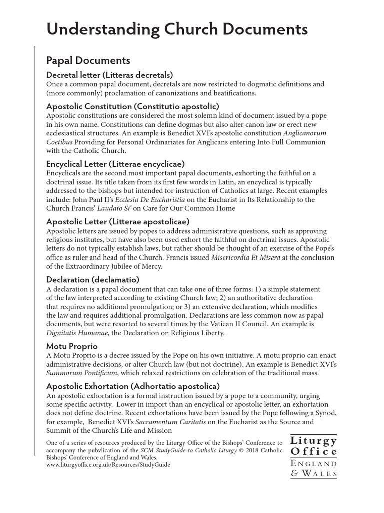 Church Documents | PDF | Catholic Church | Pope
