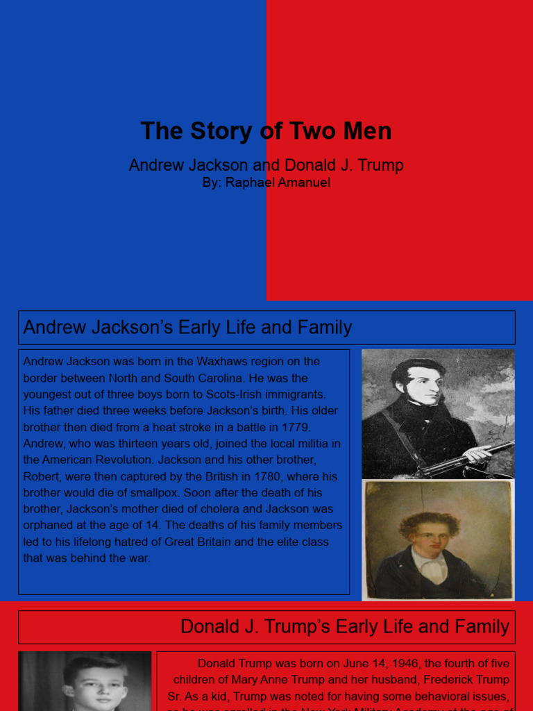 The Story of Two Men - Donald Trump and Andrew Jackson (Raphael Amanuel ...