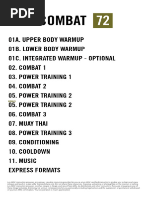 Bodycombat 72 Instructor Guide | PDF
